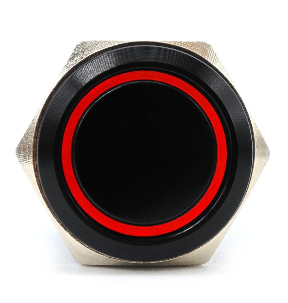 Переключатель вкл/выкл, светодиодная кнопка с фиксацией 18 мм RGB 3 в 1 черный + внедорожная розетка