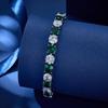 Зеленый Белый Круглый Модный Милый Изысканный Цирконий Браслеты Браслет Для Женщин