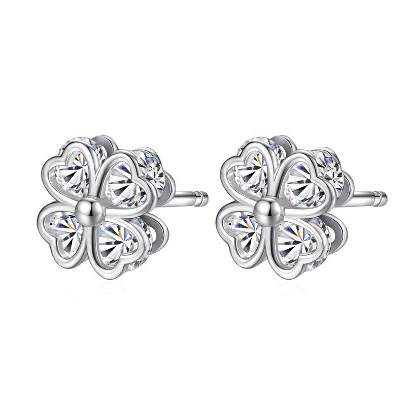 Серьги из стерлингового серебра 2023 года в виде четырехлистного клевера: Элегантные и Роскошные Женские Украшения