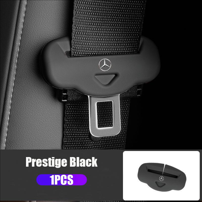 TVE4 2pcs Silicone Car Seat Belt Buckle Protective Cover Decorative Accessories For Mercedes Benz AMG W203 W206 W220 W205 W211 W212