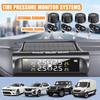 Умная автомобильная система контроля давления в шинах TPMS, солнечные цифровые часы, ЖК-дисплей, система защитной сигнализации, давление в шинах, температура