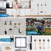 4Pcs Wall Mounted Mop Storage Clips Rack Hanging Brush Broom Hanger  Shelf Accessories