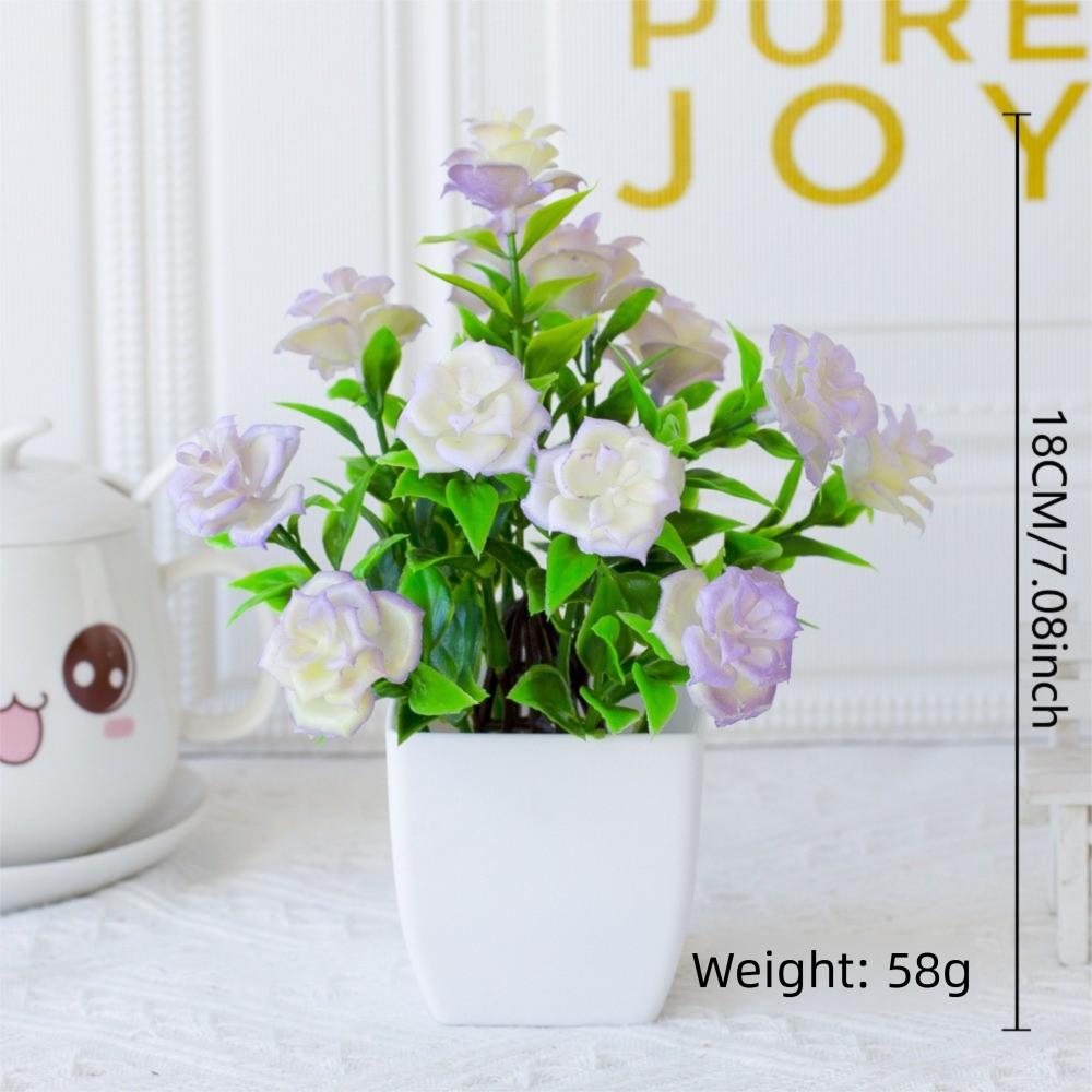 Fake Potted Flowers False Plants Simulated Tree Pot Plants Artificial Flower  Home Garden Decor