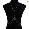 Cross Chest Breast Belly Body Chain Necklace For Women Girls Bra Wedding Sexy Ball Body Jewelry Prom Party Deco Accessories