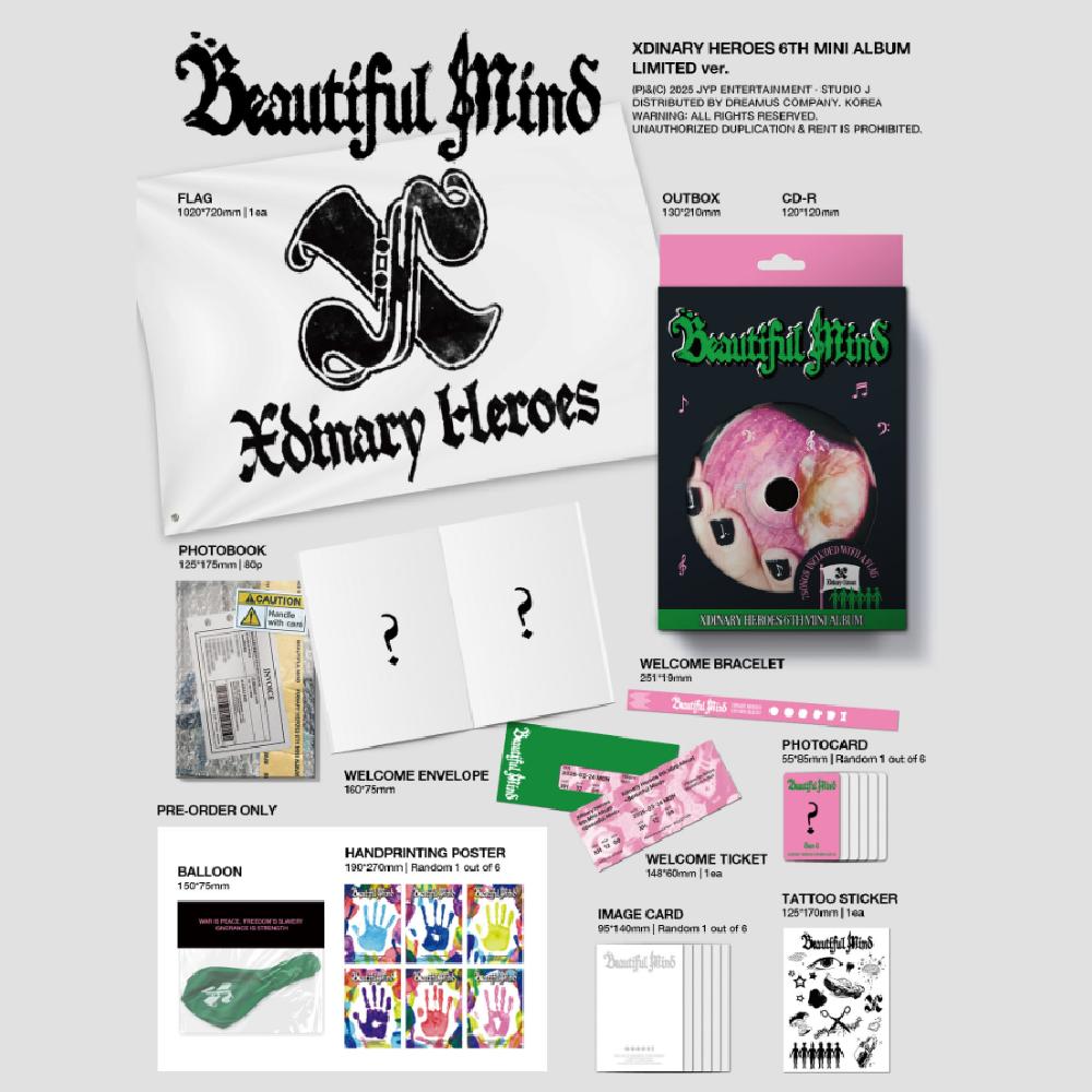 Предварительный заказ 6-го мини-альбома Xdinary Heroes Beautiful Mind Limited ver.