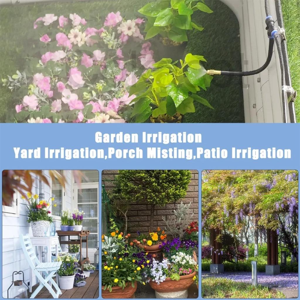 360° Garden Automatic Irrigation System, Upgraded Garden Watering System For Outdoor Plants, Drip Irrigation System Kit With Copper Sprayer For Lawns