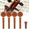 Jujube Wood Violin Tailpiece Set Wooden Color Violin Chin Rest  Violin Replacement