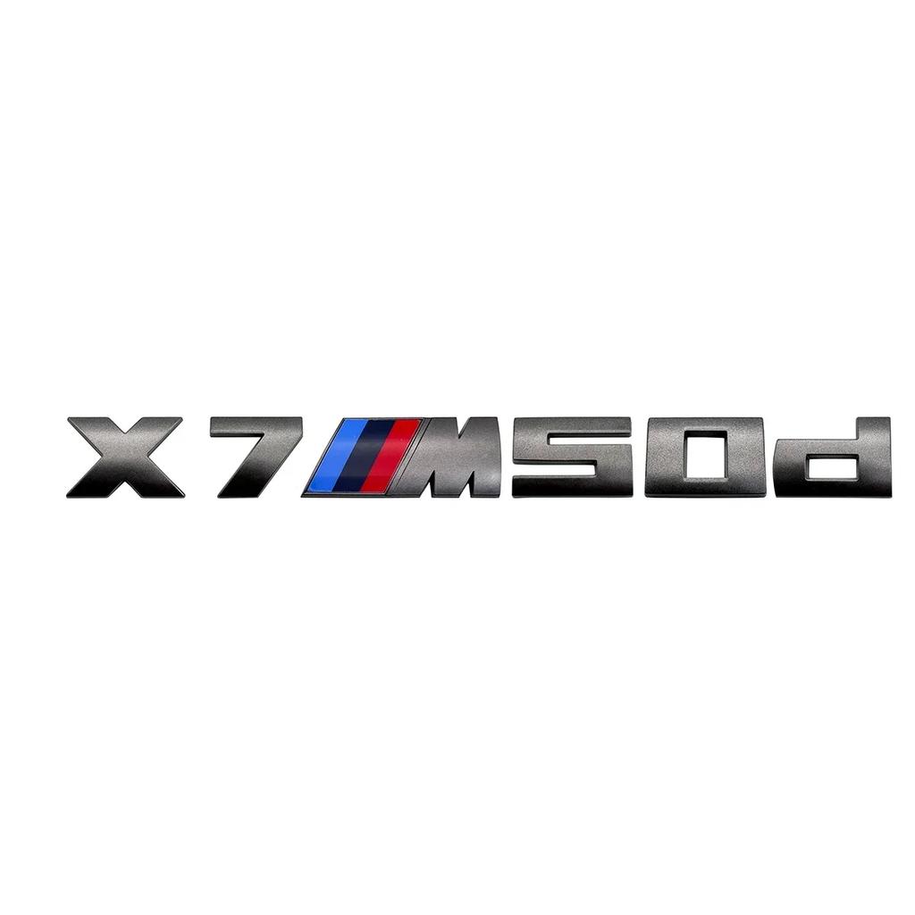 7.3cm for M logo new gray ABS letter sticker trunk badge For BMW X3 M40D 40I X4 M40D X5 M50D 50I X6 M50D 50I X7 M50D 50I DA9