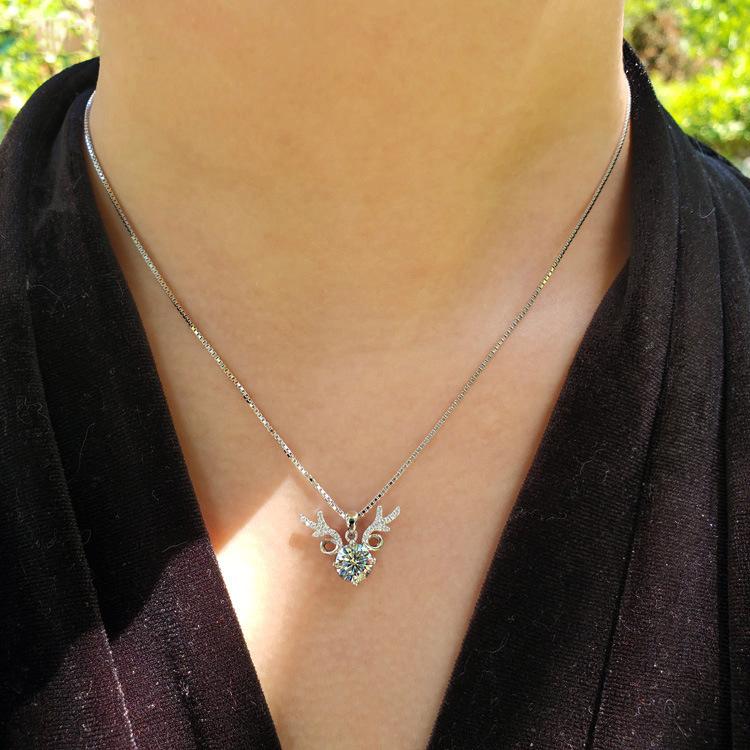 Yilu Has Your Zircon Ожерелье, женское, платиновый кулон с медным покрытием, цепочка на ключицу.