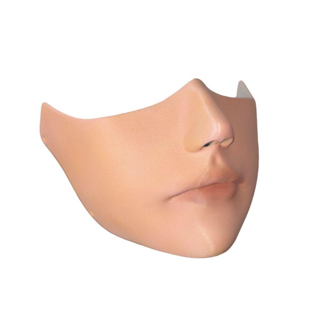 Hand-Painted Half Face Mask Retro Hanfu Mask Atmosphere Cosplay Mask Party