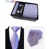 6 Pieces Set Paisley Men's Tie Including Tie Square Scarf Cuff Tie Clip Gift Box