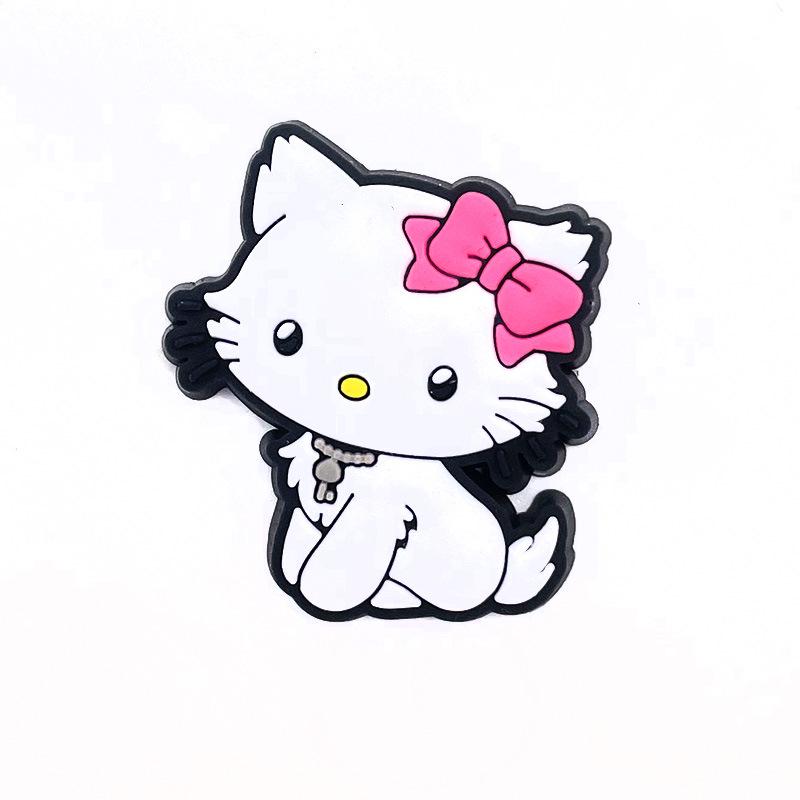Одиночная штука Мультяшные мягкие резиновые ПВХ подвески для обуви Hello Kitty - Набор из 83 штук для DIY Подарочный набор