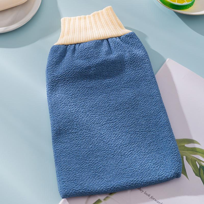 New Solid Color Nordic Bath Towel Exfoliating Glove Double-Sided Bathing Back Scrubber