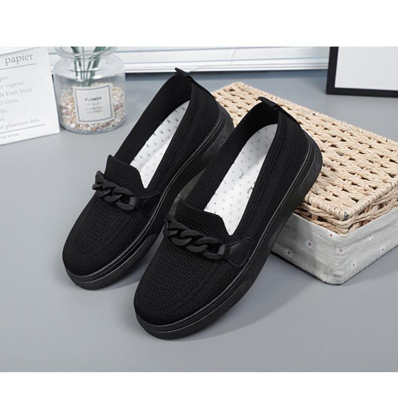 Новая женская обувь. Удобная обувь для мам Flyknit. Удобные женские одинарные туфли.