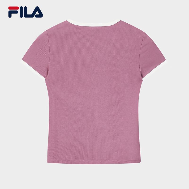 Fila Женская облегающая футболка в рубчик с коротким рукавом, лето 2026