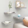 VidaXL Floating Wall Shelves 4 Pcs Concrete Grey 23x23.5x3.8 Cm MDF