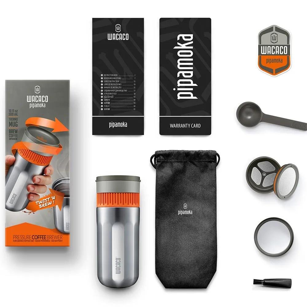 Wacaco Pipamoka Portable Coffee Maker 300 ml Orange/Stainless Steel