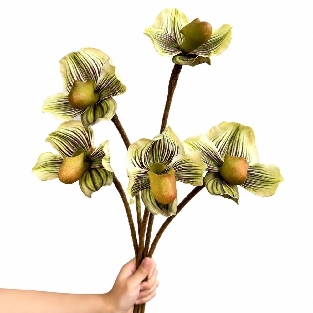 3D Printed Artificial Orchid Flowers Branch Real Touch Fake Vanda Orchid Living Room Ornaments