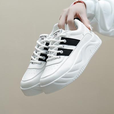 Белые туфли женские осенние новые студенческие Ins модные универсальные туфли на платформе повседневная обувь весна и осень