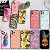 PP36 Fruit Banana pineapple Soft Shell Phone Case for iPhone 16 15 14 13 12 Pro Max Plus Mini