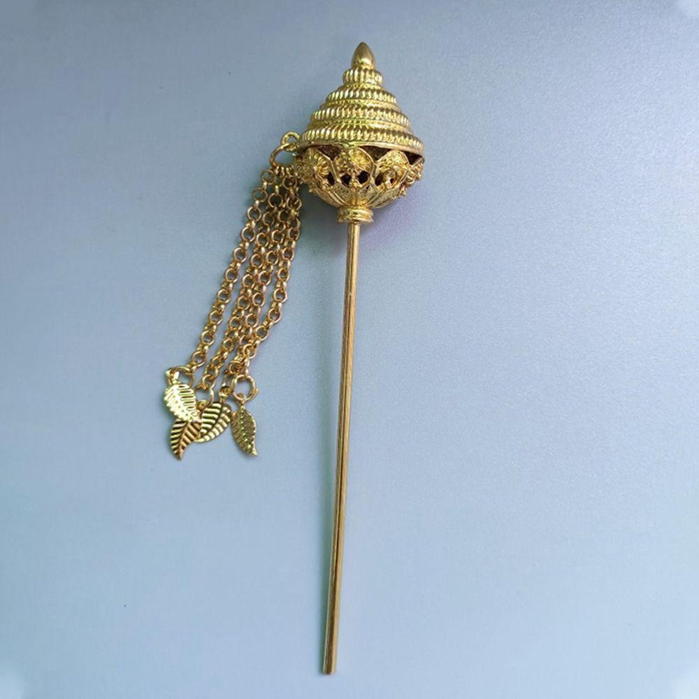 Ethnic Costume Accessories Metal Hair Sticks Thai Headdress Ancient Style Headwear Tassels Hairpin