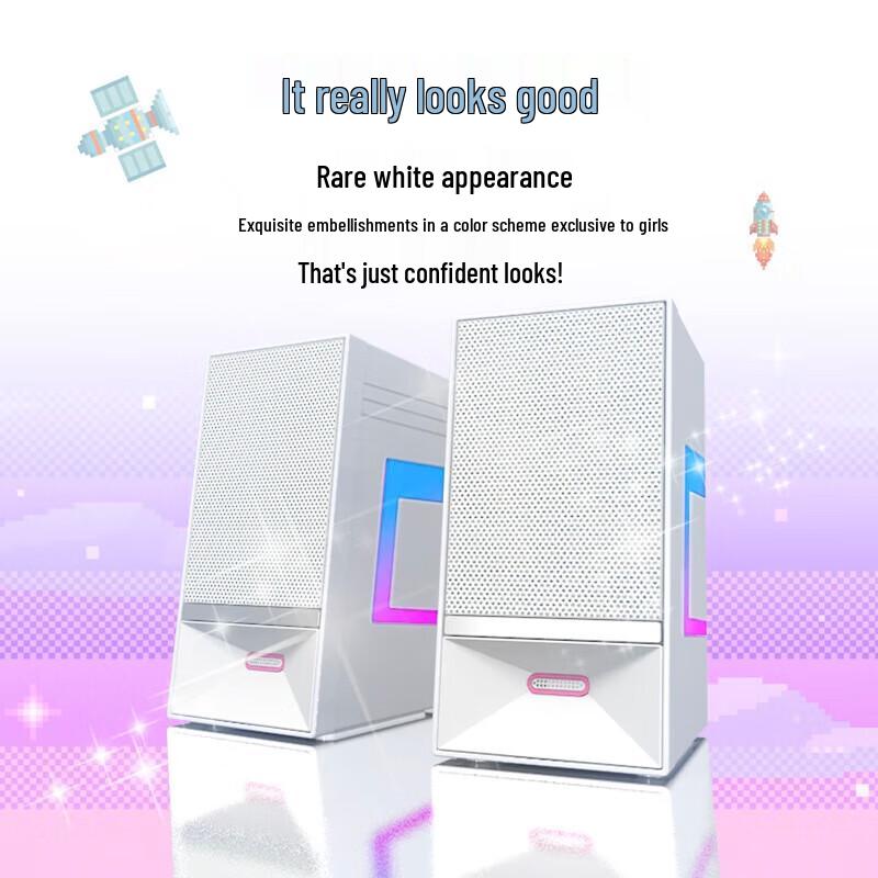 NEWMINE V4 Bluetooth 5.3 RGB Desktop Speakers CN plug (adapter included)