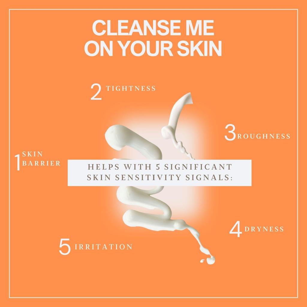 NOURRIR Очищающее средство Gentle Skin Cleanser для умывания лица | 125 мл | Для всех типов кожи | Обогащено аллантоином и коллоидной овсянкой | Можно использовать с водой или без