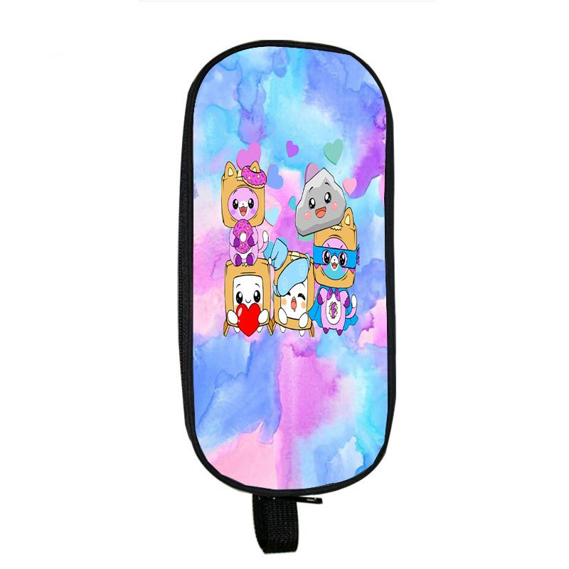 Lankybox Boxy And Foxy робот-пенал большая коробка для хранения портативная сумка для ручек для девочек двухслойная школьная сумка Kawaii чехол для канцелярских принадлежностей