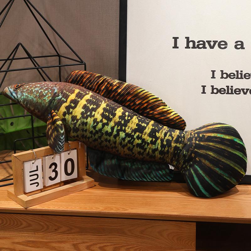 Имитация Торпеды Пираньи Дракон Морской Окунь Наклонный Рот Подушка Маленький Белый Кролик Длинная Полоса Милая Рыба Плюшевая Игрушка Кукла