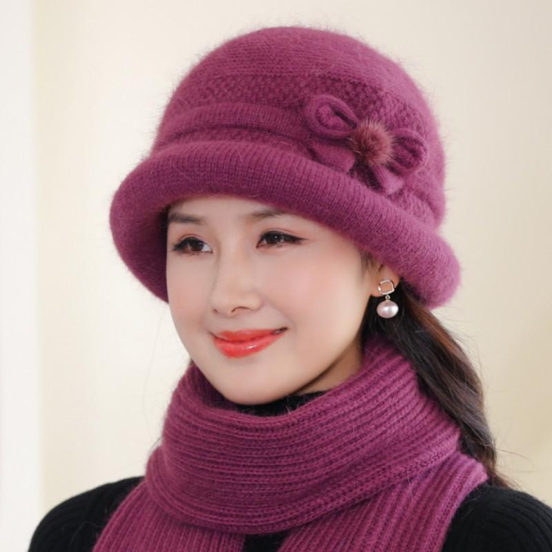 Autumn and Winter Hats Women's Wool Hats Fleece Cold-proof Cotton Basin Hats Knitted Hats