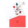 Merry Christmas Fold Greeting Cards with Envelope Xmas Party DIY Gifts Box Card for New Year Festival Decorations Navidad Noel