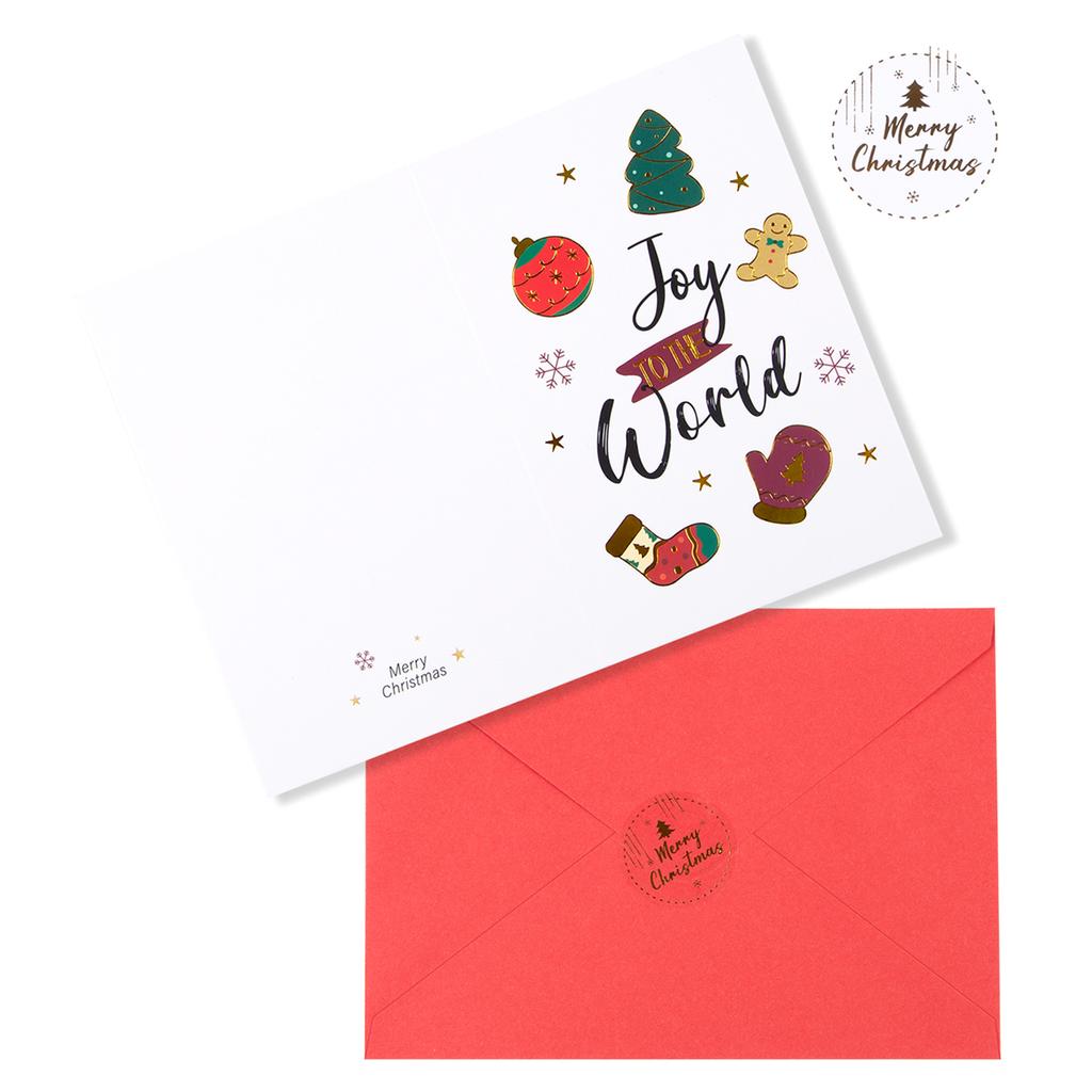Merry Christmas Fold Greeting Cards with Envelope Xmas Party DIY Gifts Box Card for New Year Festival Decorations Navidad Noel