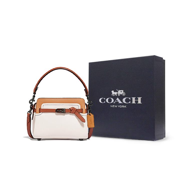COACH Leather One Shoulder Crossbody Handheld Crossbody Bag Small Womens