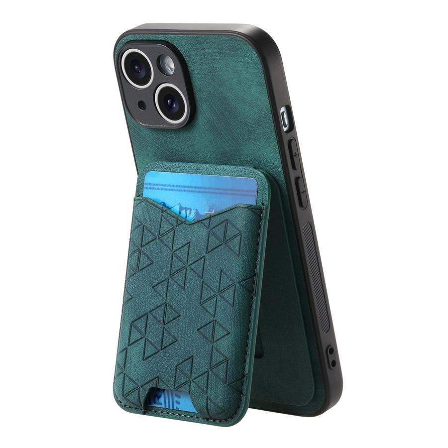 Чехол-кошелек с тиснением в виде геометрической фигуры для iPhone, Samsung, Xiaomi, Google, кожаный чехол-книжка из искусственной кожи с отделениями для карт