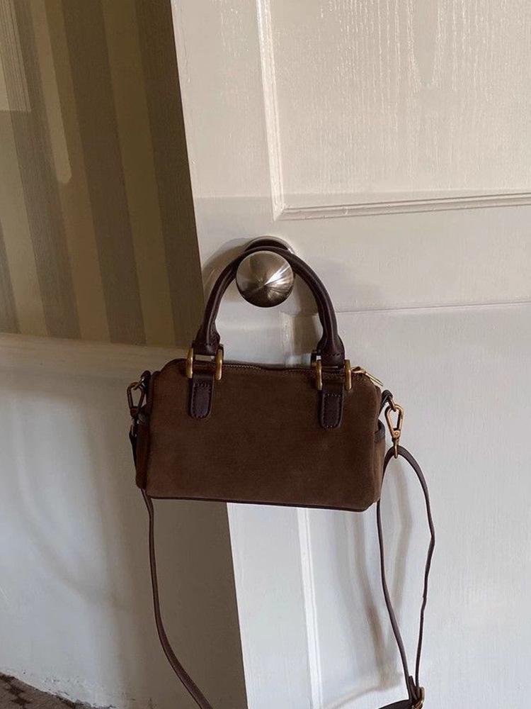 Сумка-подушка Boston из замши в стиле ретро осень/зима: Универсальная сумка через плечо на одно плечо