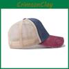 Color Block Lightweight Cotton Washed Vintage Baseball Cap For Summer Activities