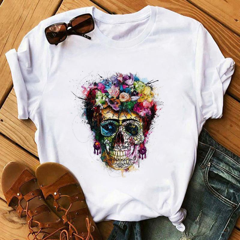 Футболка с принтом в виде акварельного слона и животного Женская футболка с рисунком в стиле Харадзюку Смешная футболка для любителей собак Женская футболка