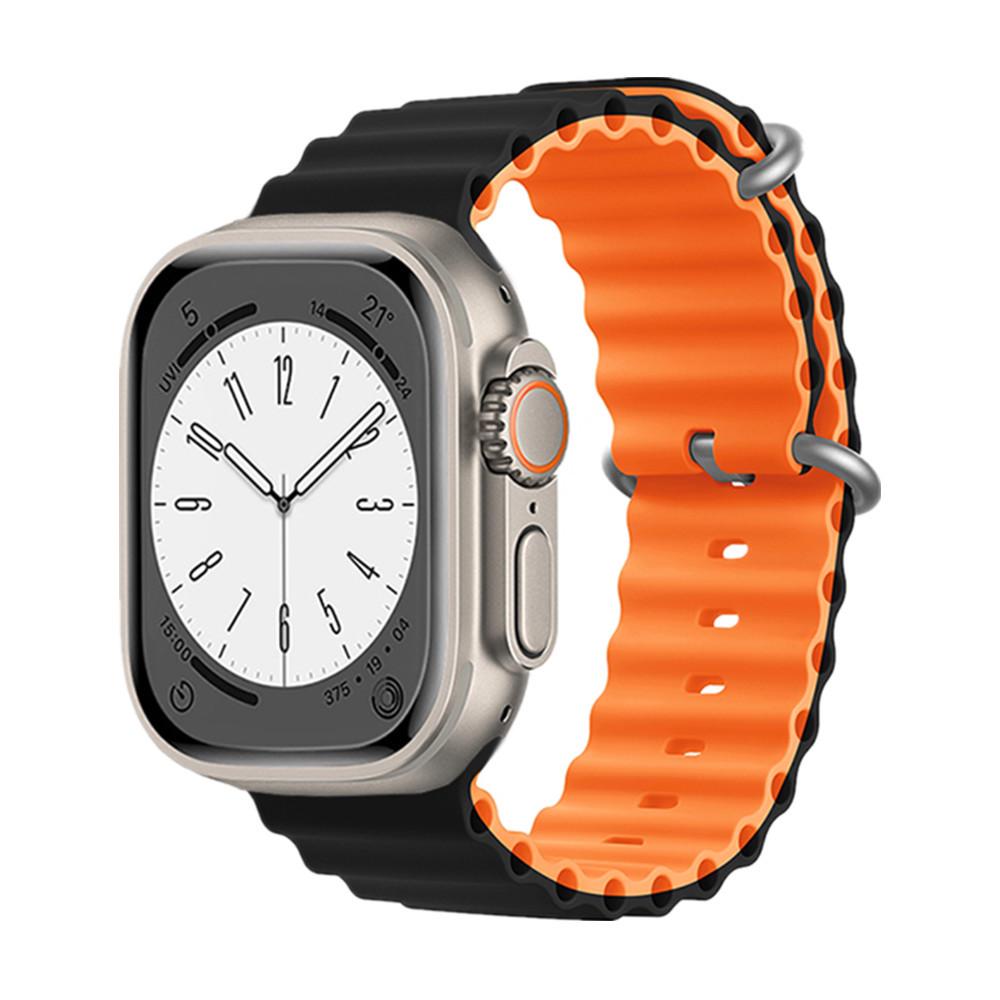 Силиконовый ремешок Apple Watch 11 Ultra с двойной пряжкой