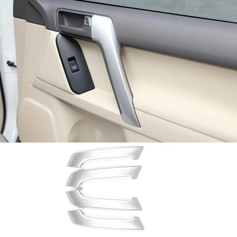 4 шт. ABS серебряная внутренняя дверная ручка автомобиля, декоративная накладка для Toyota Land Cruiser Prado FJ150 150 2010-2018, автомобильные аксессуары