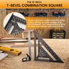 12inch Rafter Square and Combination Triangle Square,Carpenter Square,Woodworking Framing Square,Ruler Protractor Layout