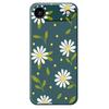 For iPhone 17 Air Case White Flowers Green Leaves Pattern Printing Straight Edge TPU Phone Back Cover