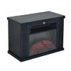 Tabletop Electric Fireplace Black 600/1200W Flame Effect Adjustable Temperature