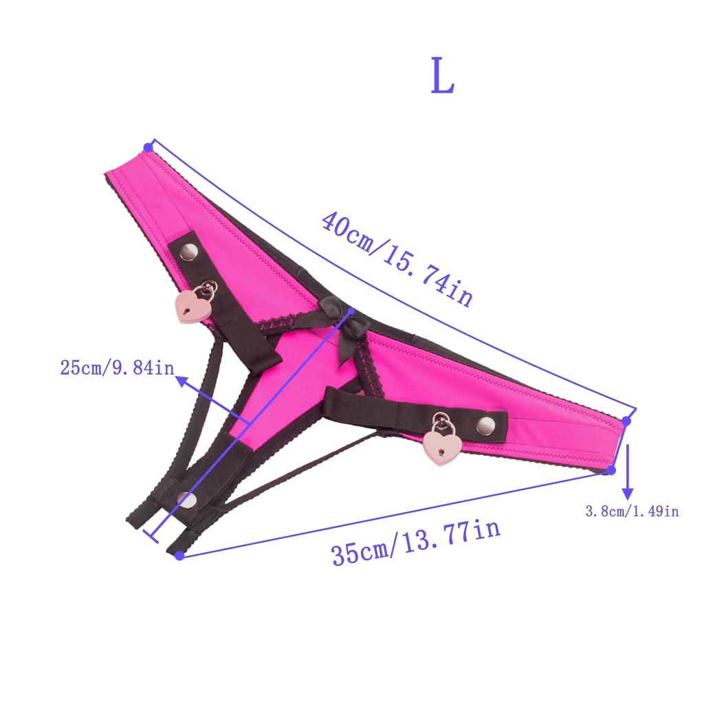 Сисси Тренировочный Запираемый СТРИНГ, Трусики Целомудрия, Защитная Шлейка от Выпадения для Клетки Целомудрия