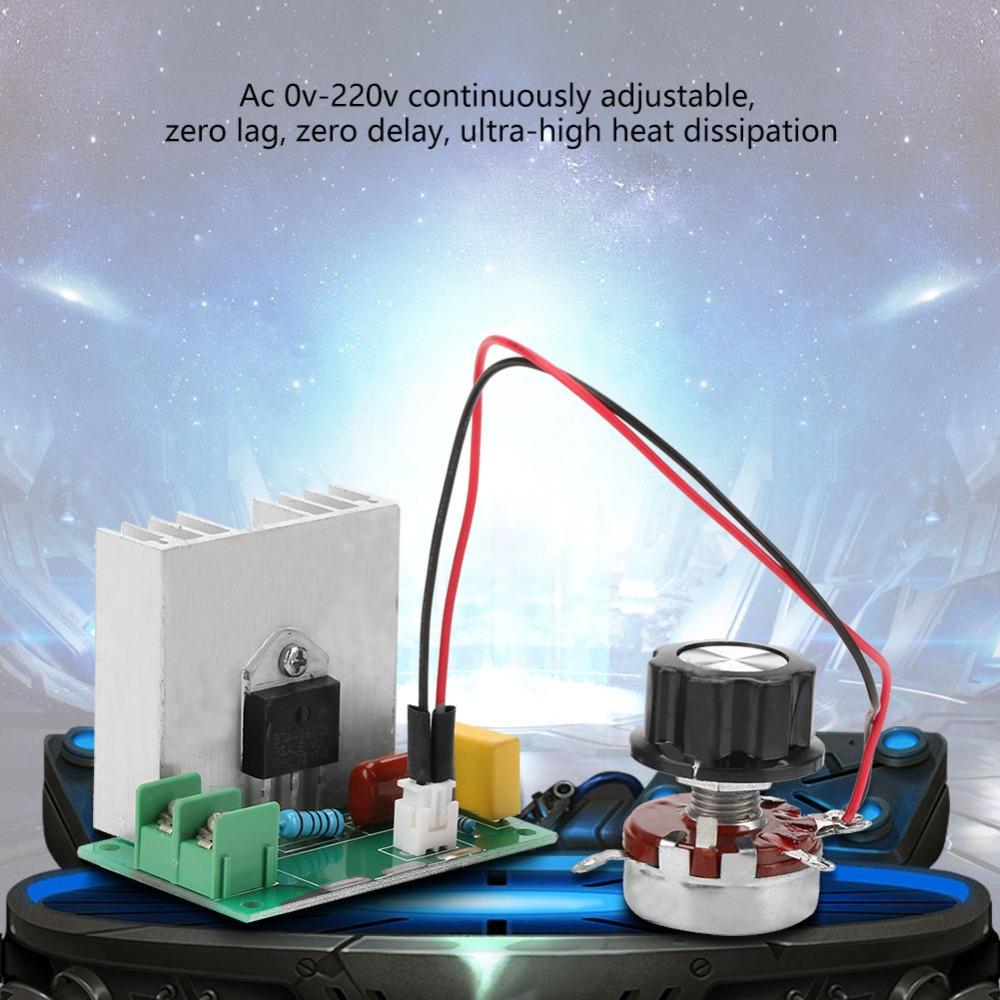 AC 0-220V 4000W Motor Speed Regulator FR-4 Circuit Board 40A AC Motor Speed Controller Adjustable Anti-Spike LED Dimmer