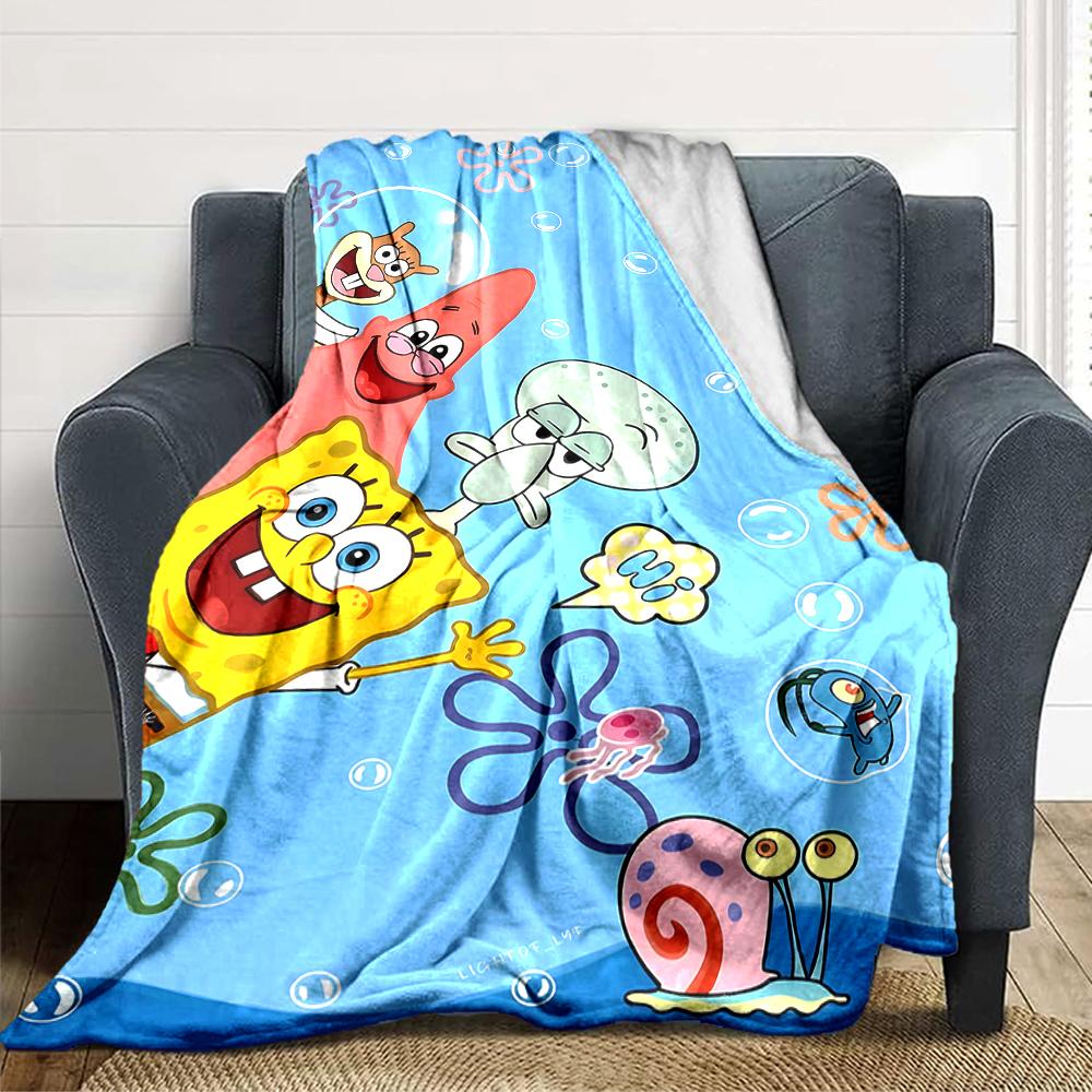 1Pc Bubbles Friends Adventure Blanket Soft Throw Blanket For Home Bedroom Bed Sofa Travel Office Solid Christmas Blanket