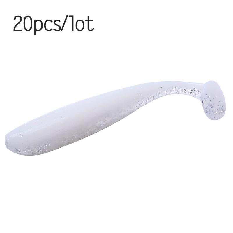 Worms Soft Fishing Lures Multi Colors 20pcs/lot Silicone Rubber Baits Tackles