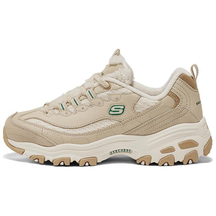 Skechers D'Lites 1.0 Дышащие Низкие Массивные Кроссовки Женские Коричневый Зеленый 150244-NTGR