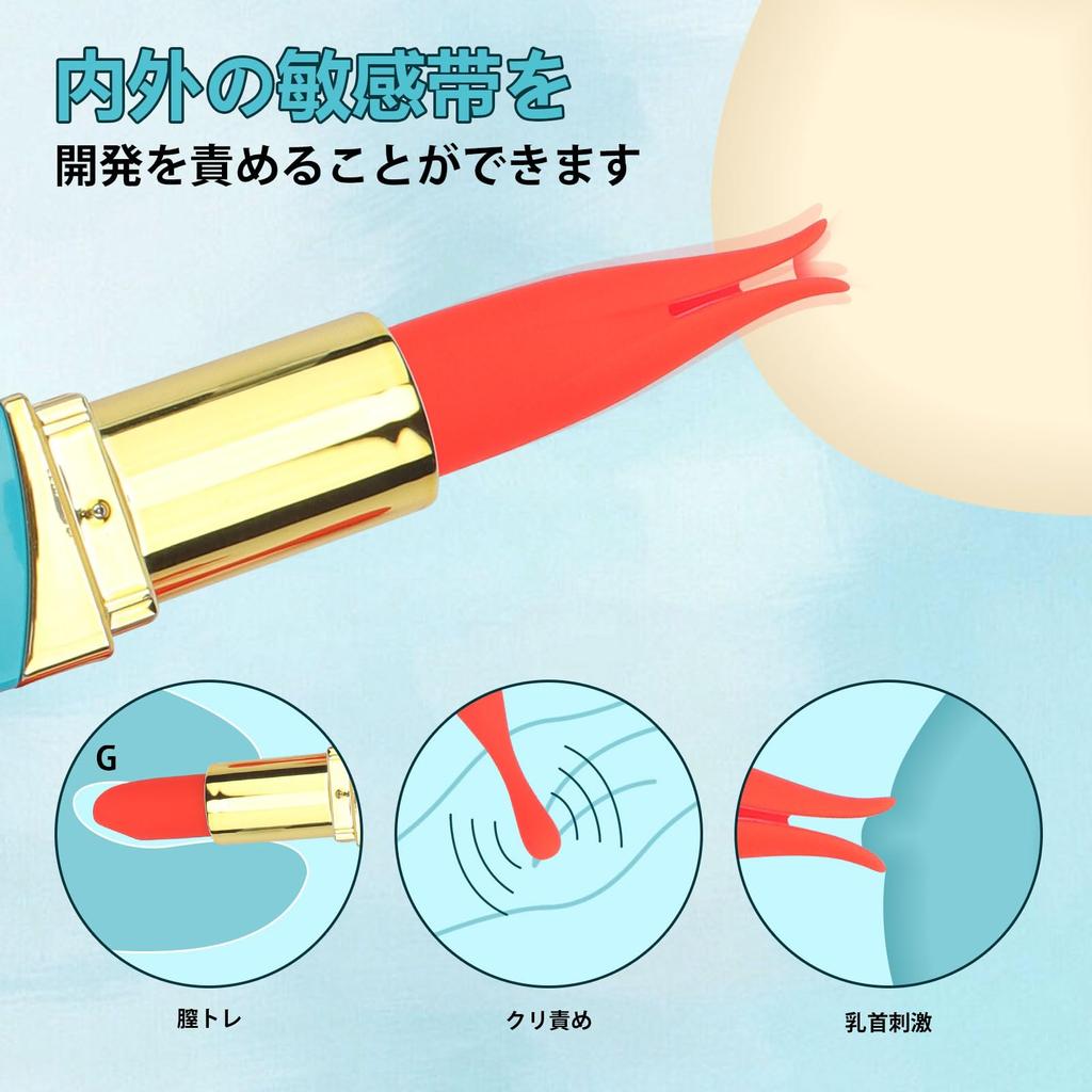 Вибратор PENGBOSW для тихой вибрации 2 сменные маленькие сменные головки губная помада мощная USB нагревательная игрушка для взрослых товаров для женщин, [10 режимов]