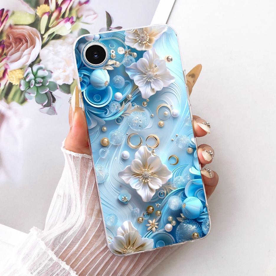 For Apple iPhone 16e Case A3409 Luxury Flowers Butterfly Painted Cover Soft Slim Phone Case For iPhone 16e iPhone16e Fundas Bags