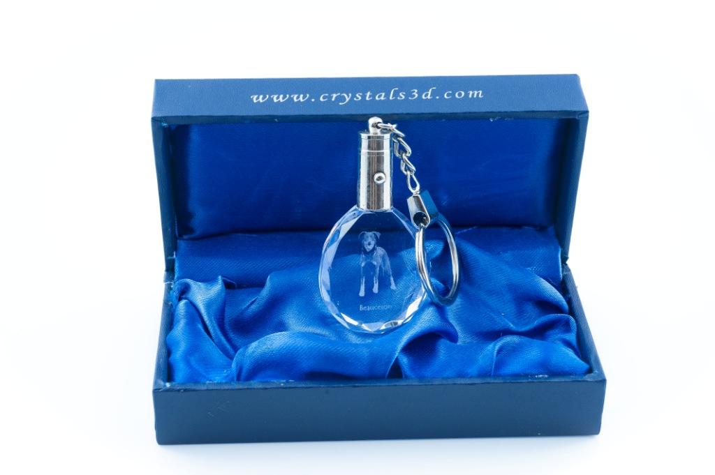 Berger de Beauce, Beauceron, Beauce Sheep Dog - подвеска с фотографией собаки, хрустальный брелок в подарочной коробке, уникальный подарок от Art-Dog